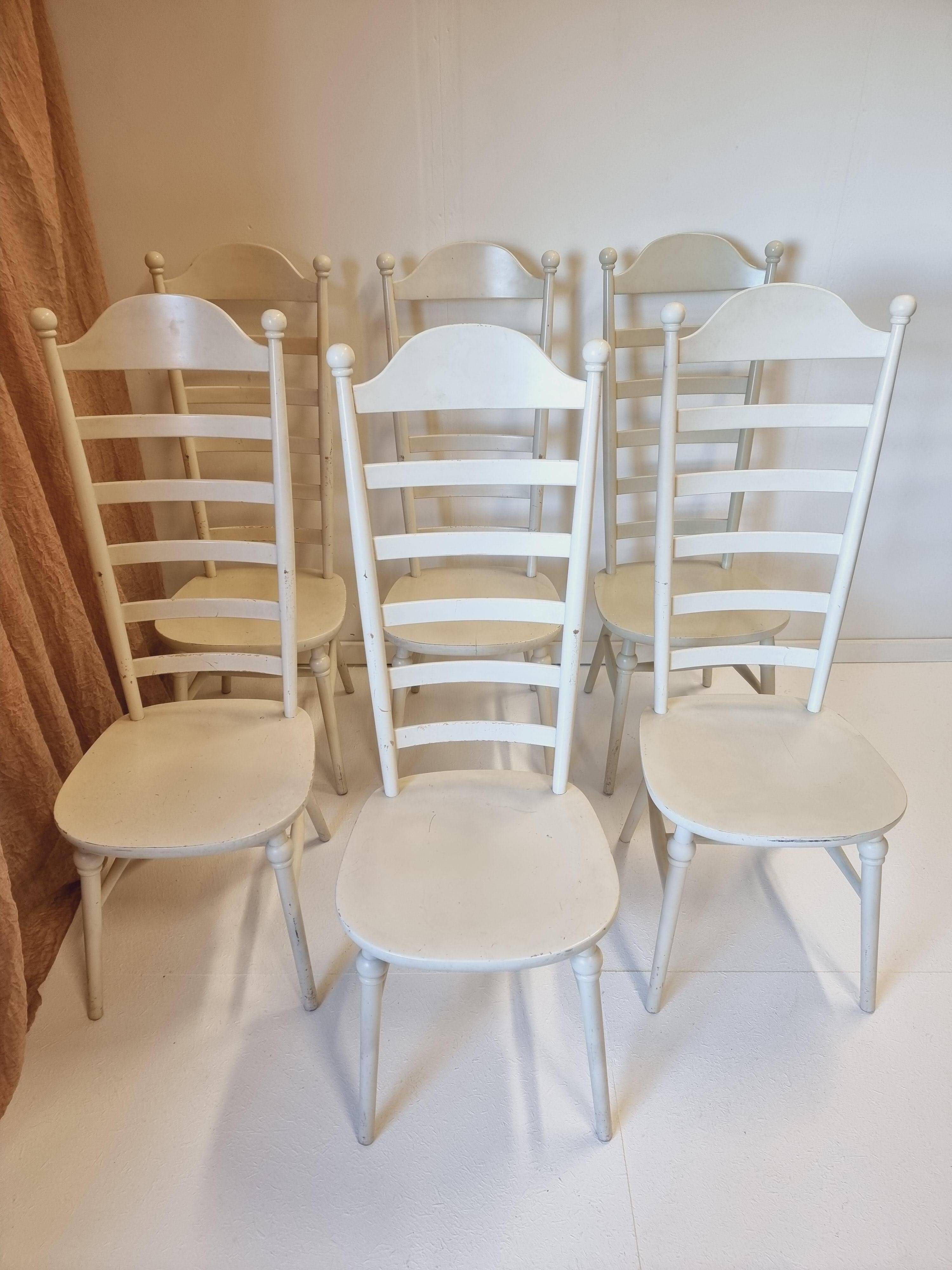 Lillemor Mannerheim, high-back chairs "Monet", 6 pieces, Nesto, Scandinavian Modern