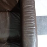 Brown Leather armchair 1970s