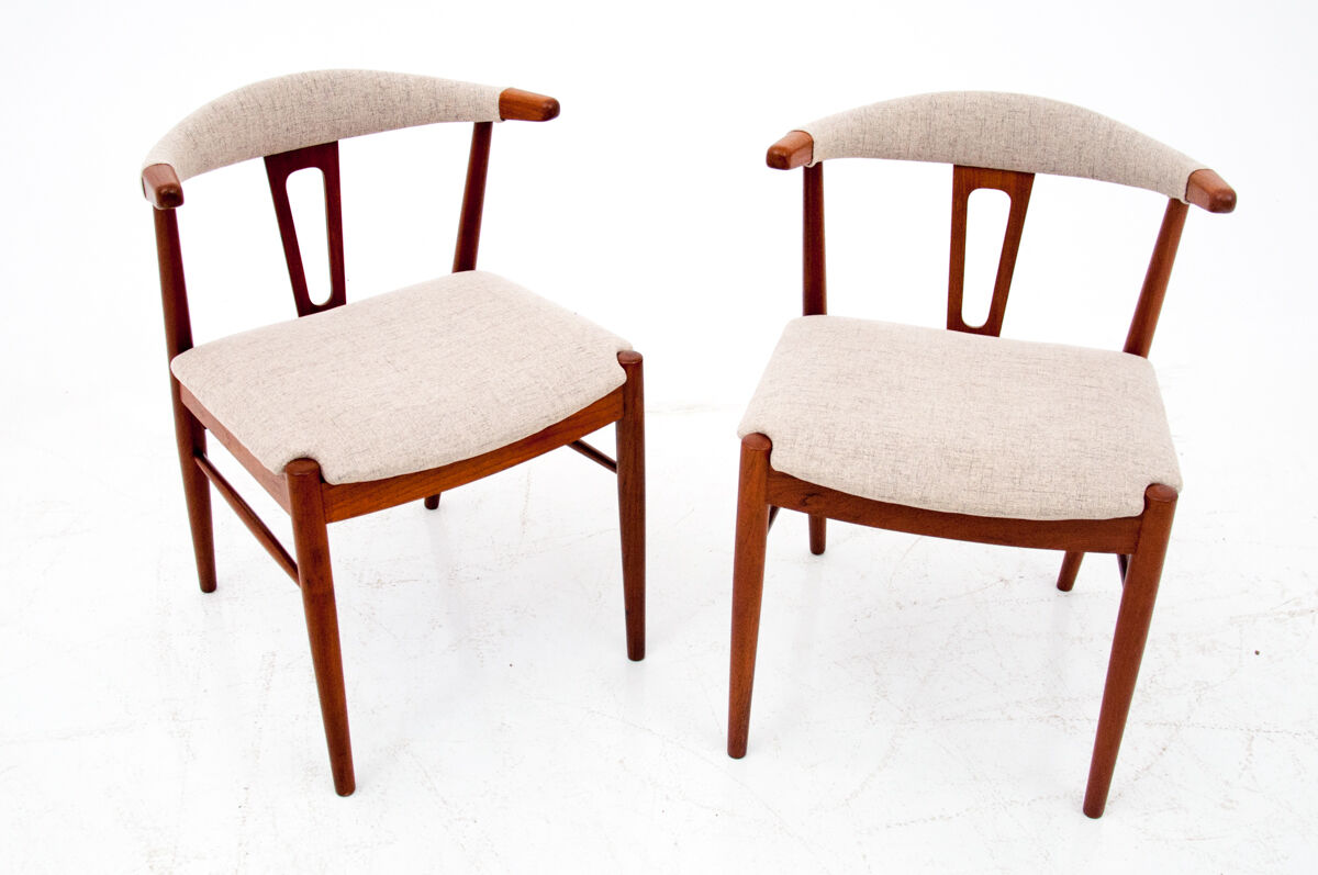Two teak chairs, danish design, 1960s