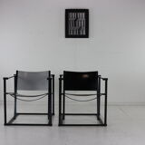 Set of two minimalistic arm chairs by Radboud van Beekum for UMS Pastoe