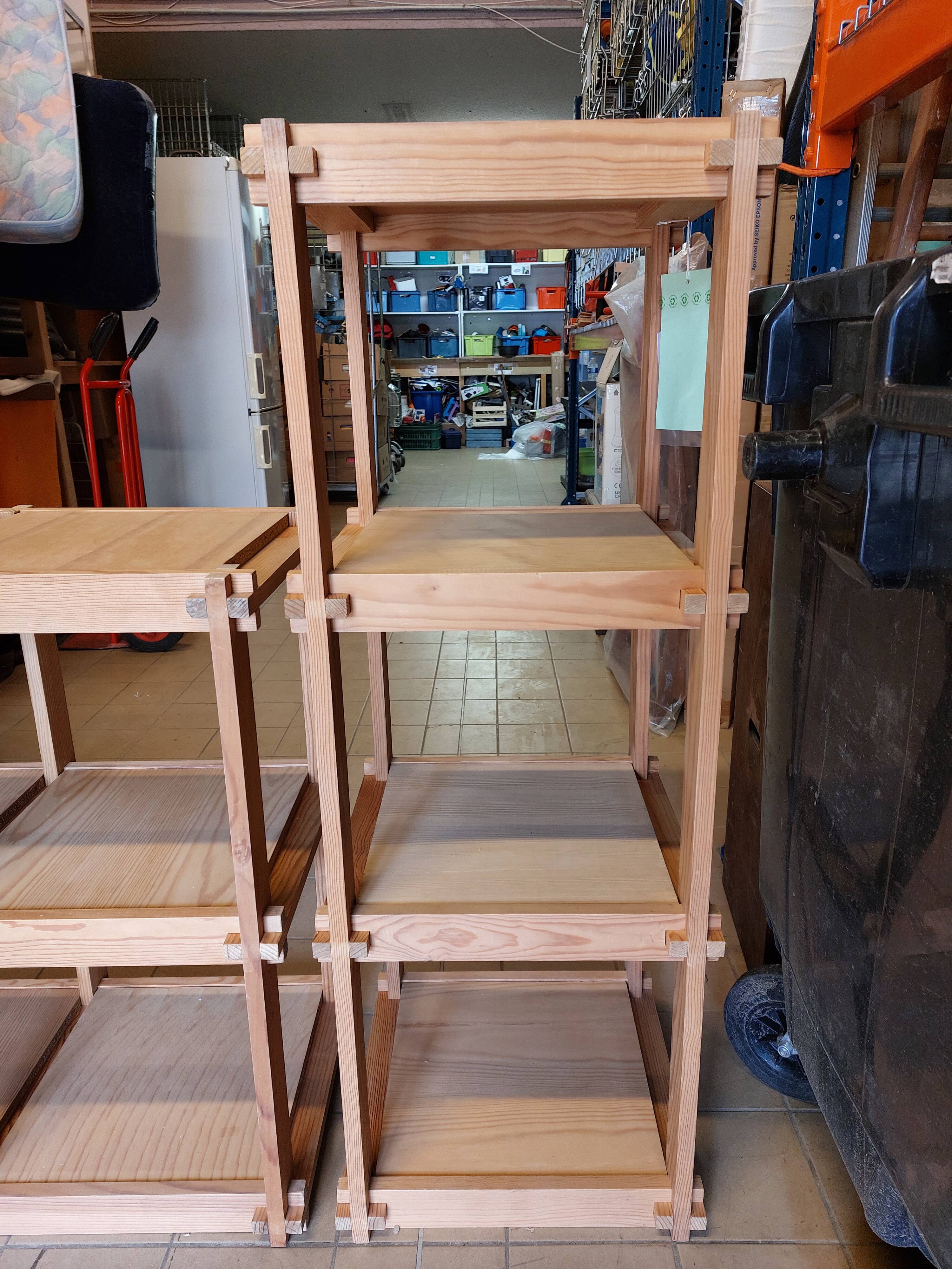 Modular fir staircase bookcase - Maison Regain