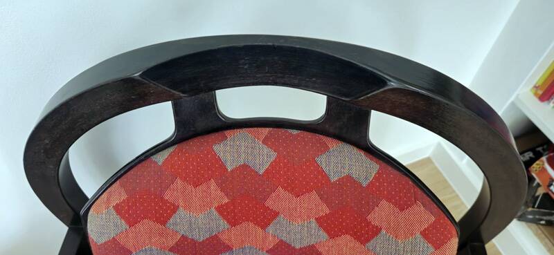 Vintage Argos armchair pair – Baumann – stained beech wood