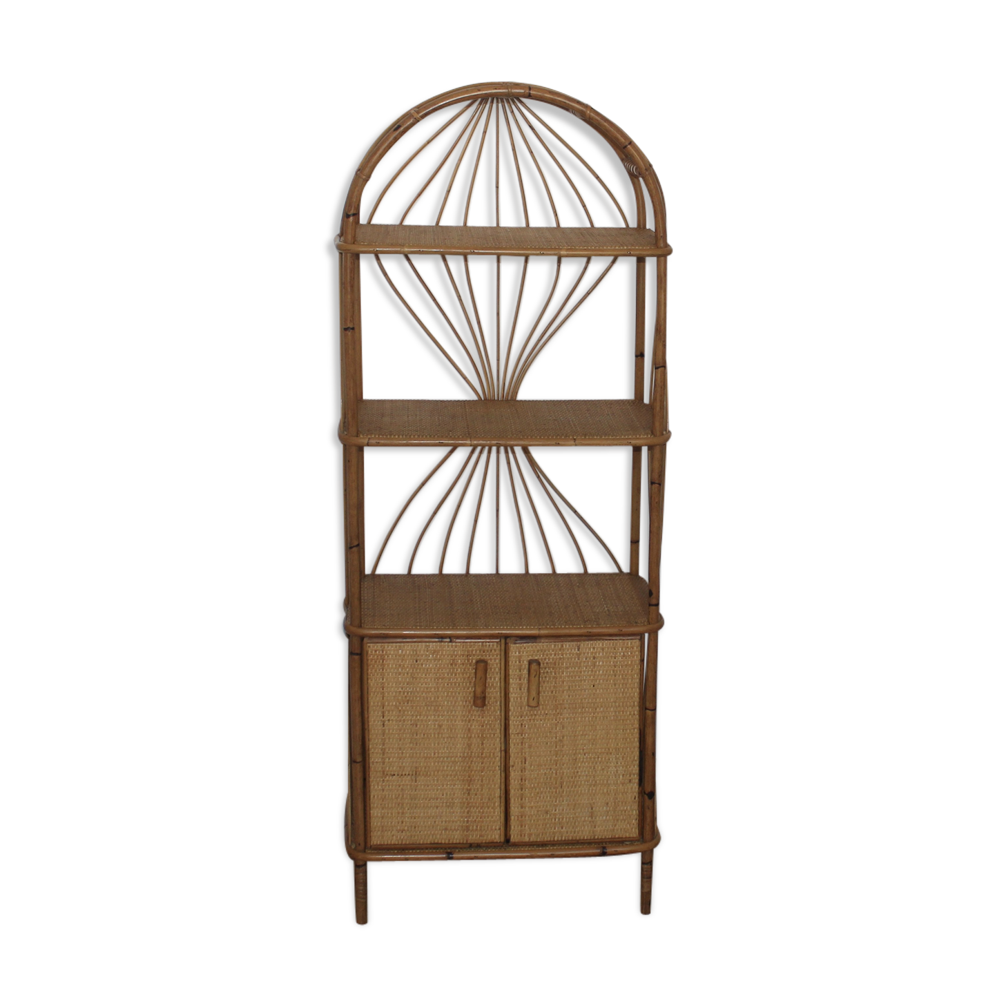 Vintage rattan shelf