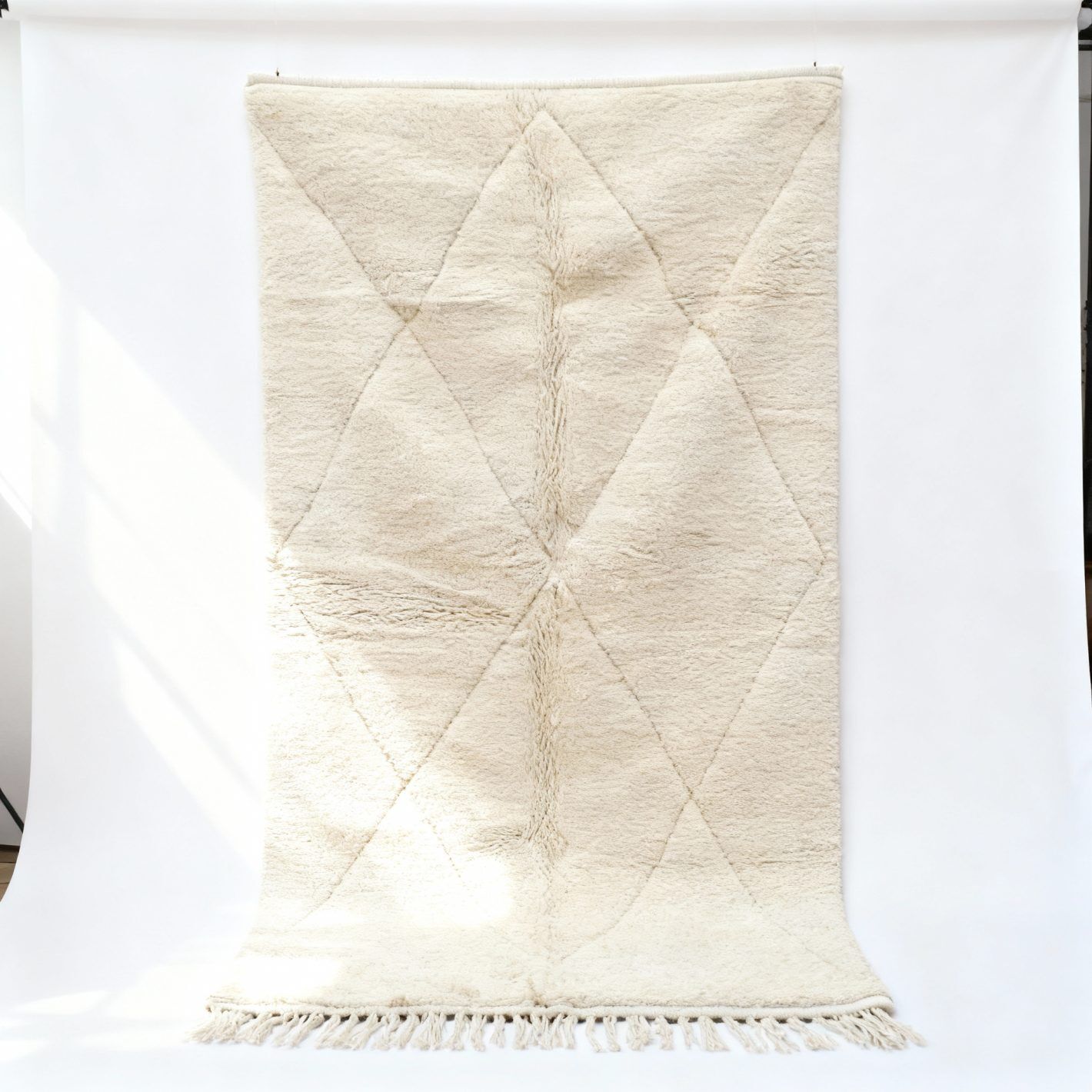 Tapis marocain blanc (200×300 cm)