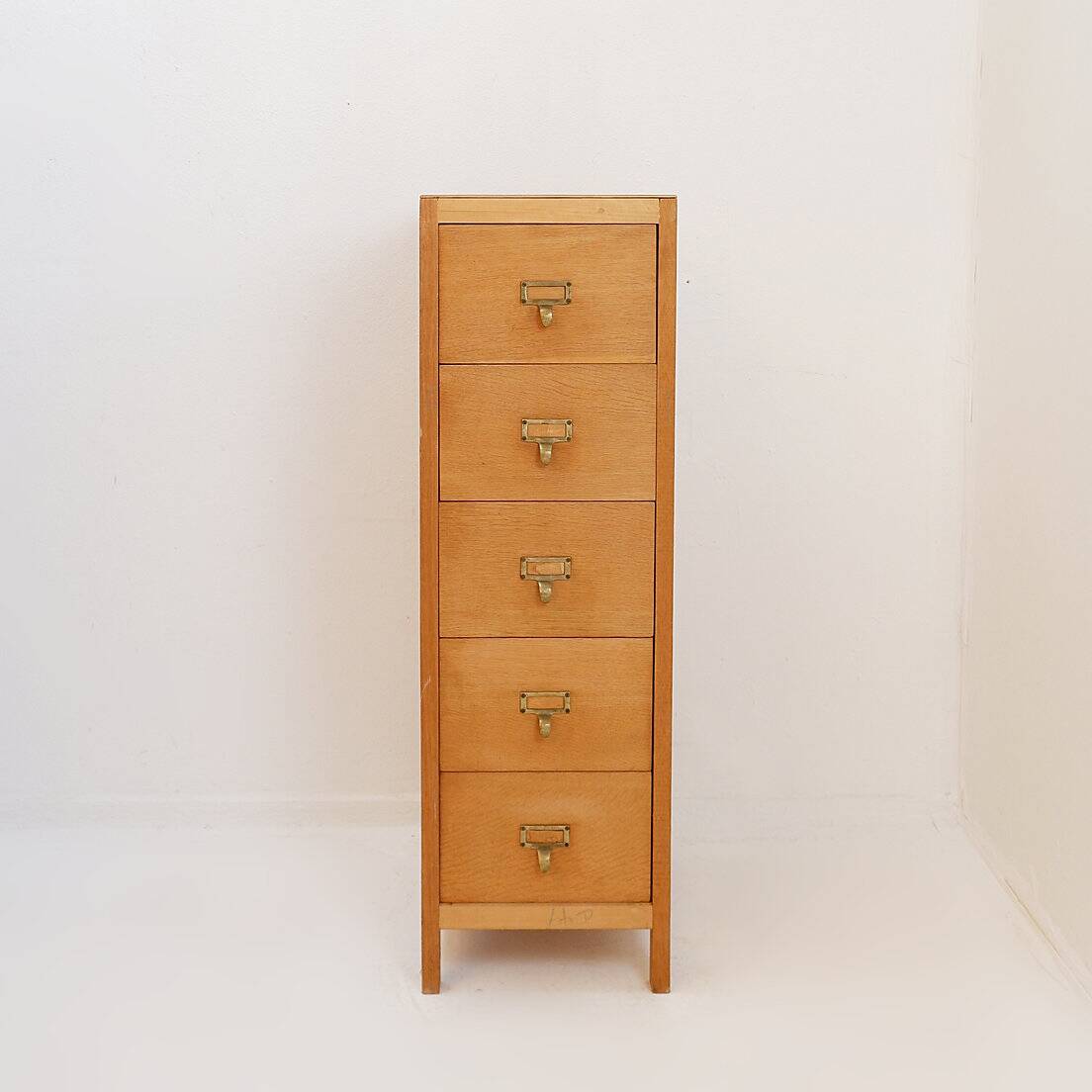 Vintage industrial 5-drawer filing cabinet