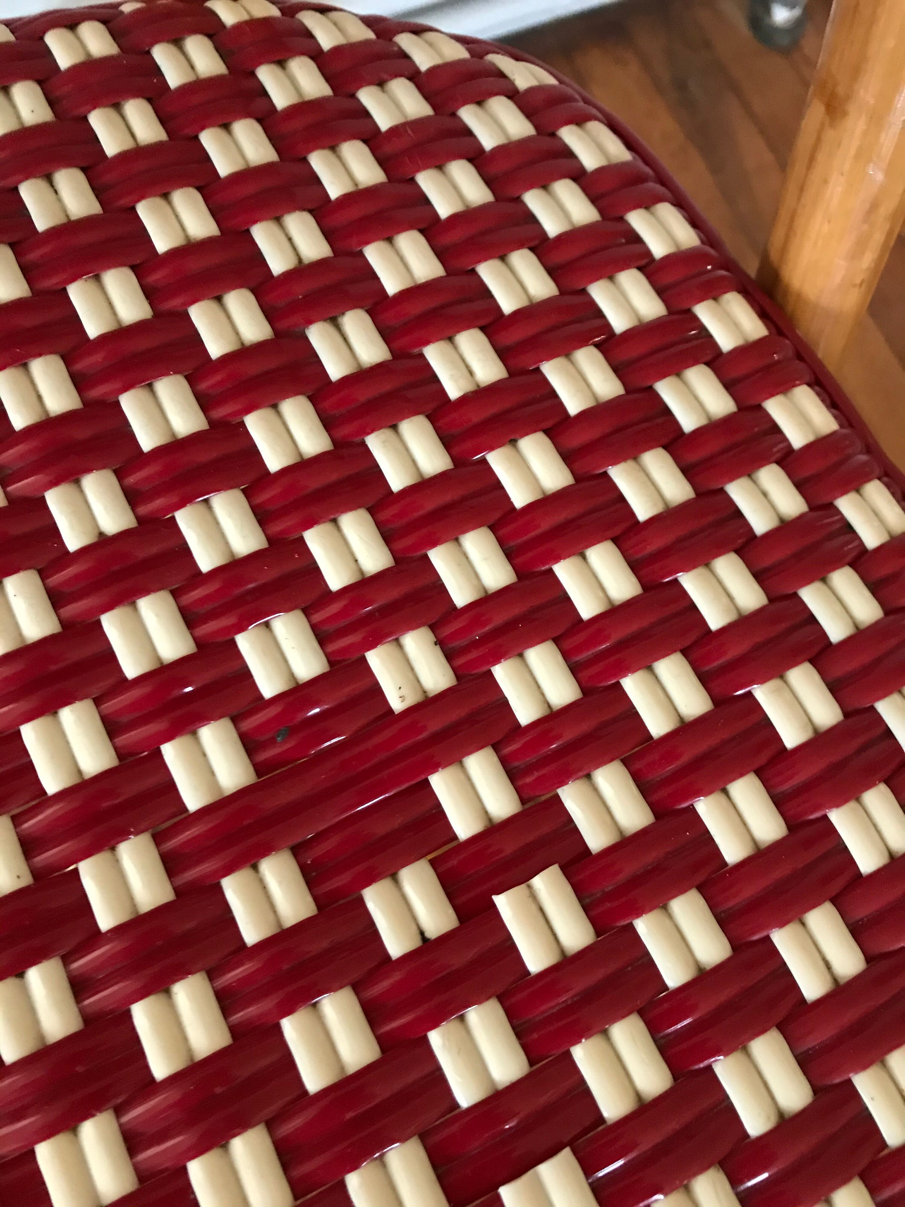 Rattan bistro chair and braiding