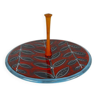 Italian ceramic tray with handle, 1960