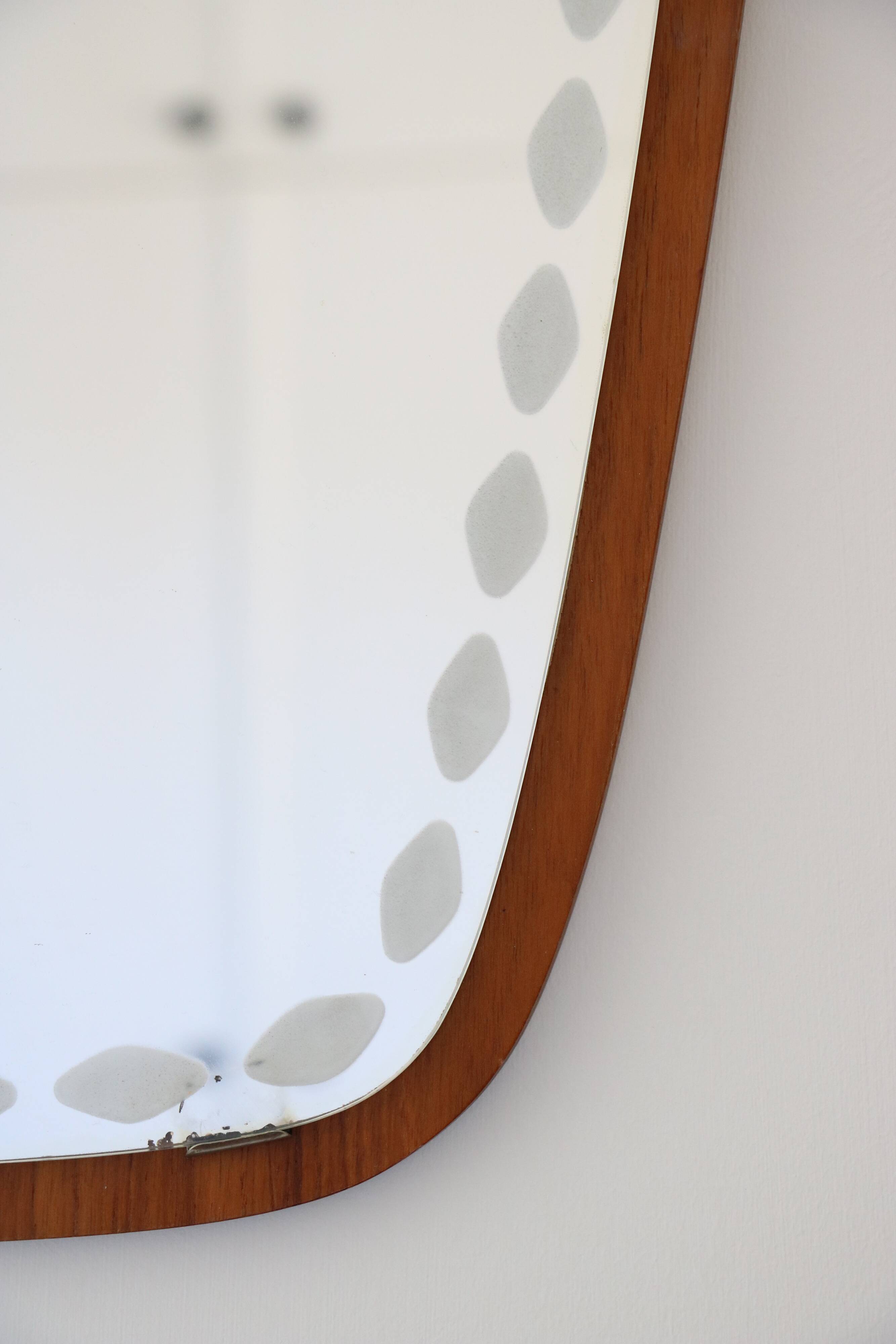 Teak mirror, Sweden, AB Nybrofabriken, Fröseke, 1960