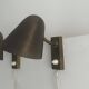 Pair of vintage adjustable wall lights, solid brass, France 1940