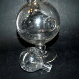 Vintage pitcher carafe in bubble-blown glass from Biot glassworks? H. 34cm