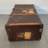 Old vintage wooden suitcase