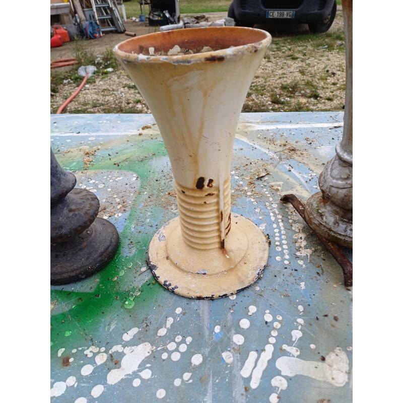 Set of 6 cast iron vases from 1900 from Charleville-Mézières
