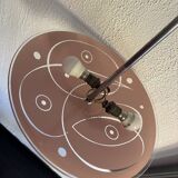 Vintage 1950s pink glass dome ceiling light - 39 x 40 cm