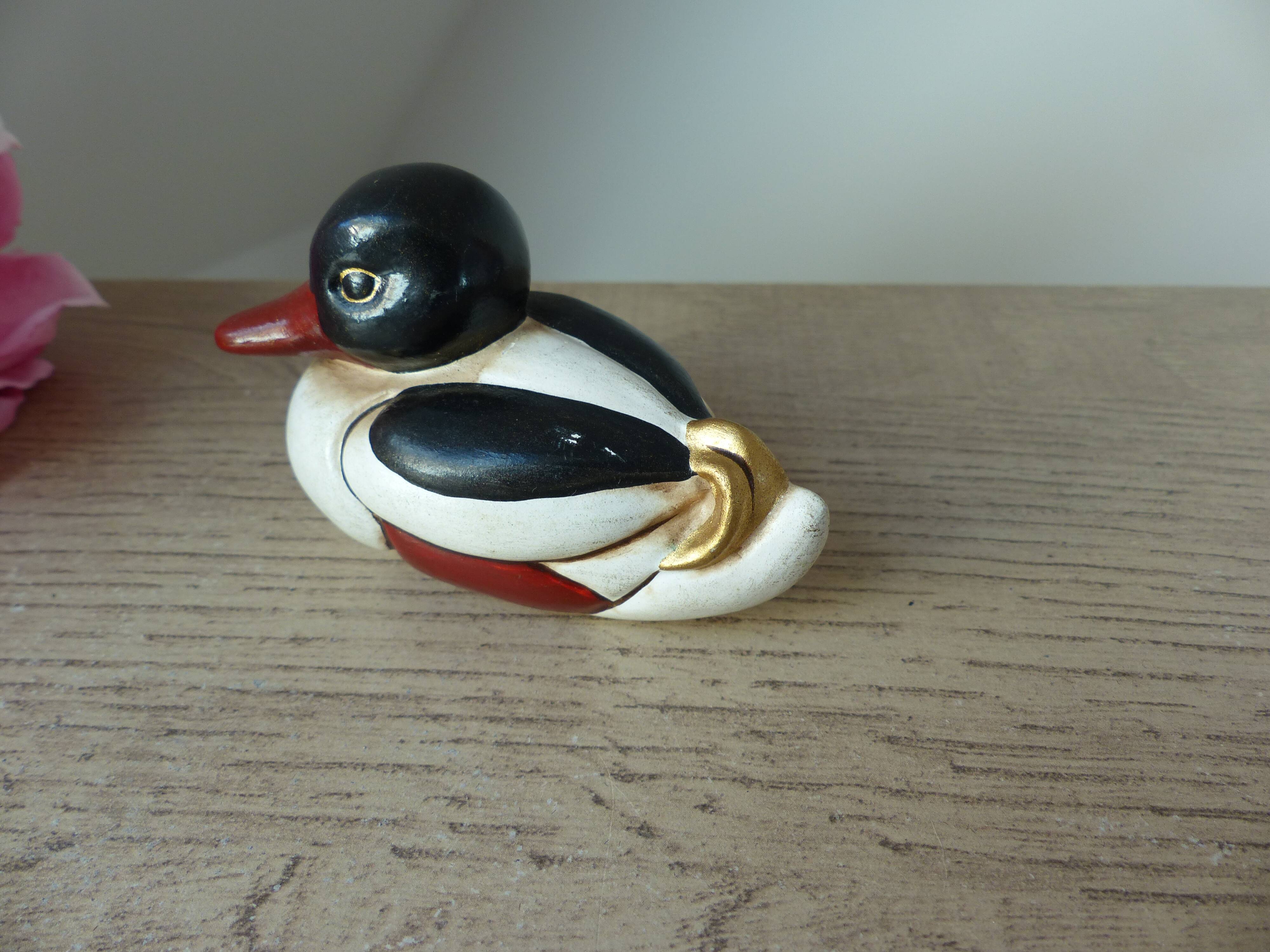 Figurines Vintage Bébés Pingouins En Céramique - Collection Miniature Rétro - Déco Mignonne