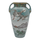 Old art nouveau vase with storks signed K&G Lunéville Formosa 703 collection