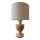 Beige glazed ceramic lamp from the 80s