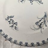 Art Nouveau dessert plate Terre de Fer U&C Sarreguemines model Véga