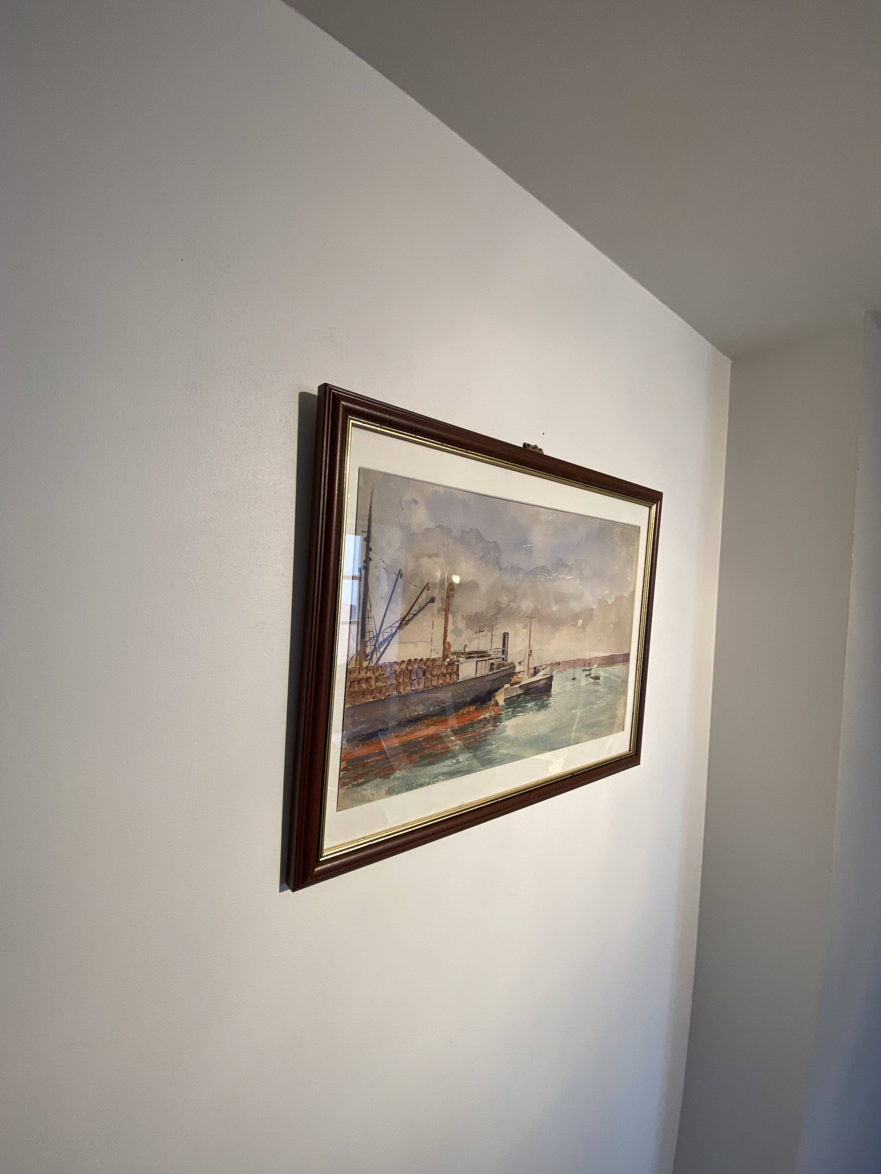 Old painting, Marine circa 1950/1960