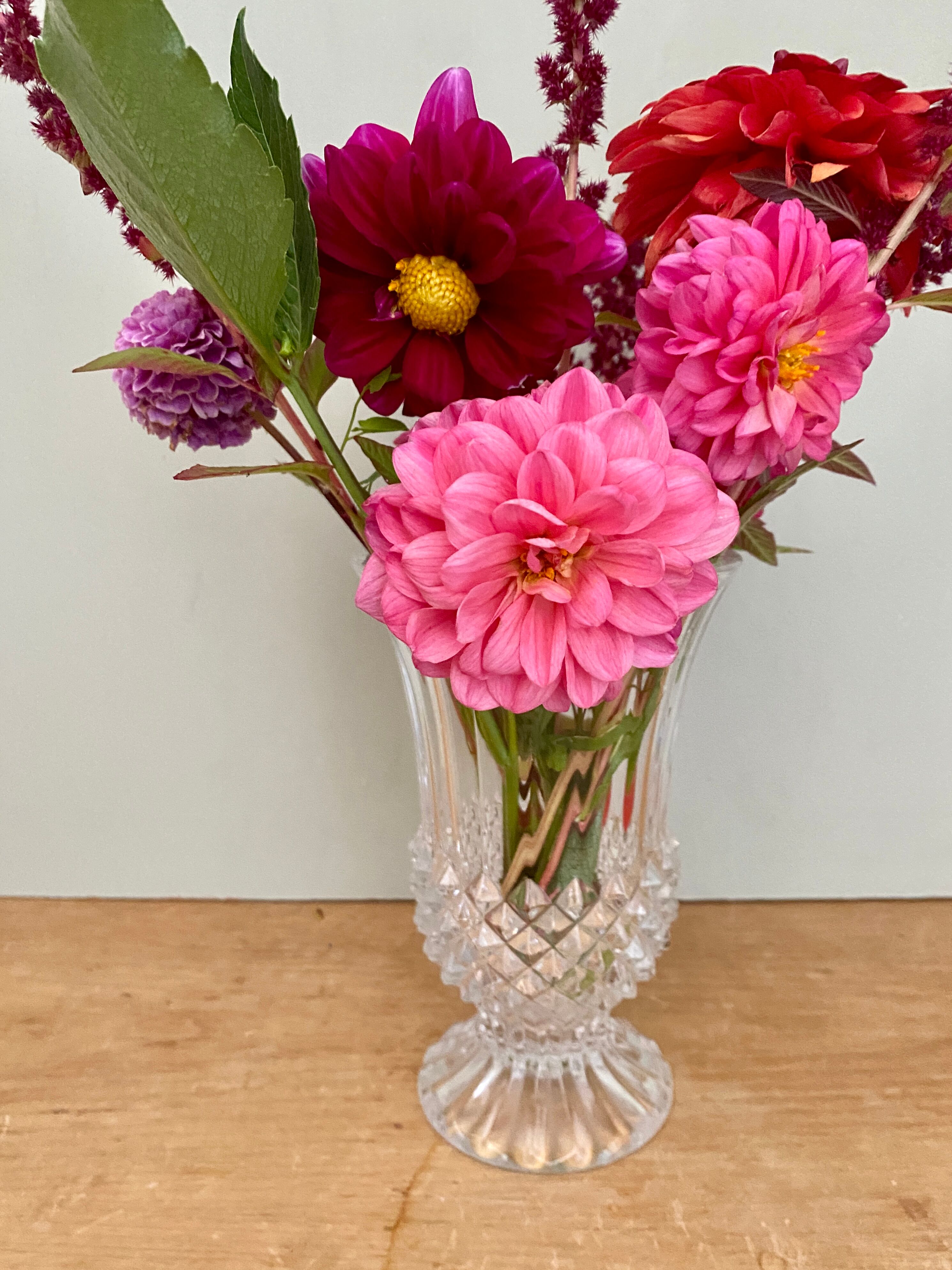 Antique glass vase