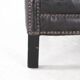 Pair of small leather club armchairs