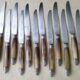 Box of 12 old table knives and 12 cheese knives Superior cutlery AB