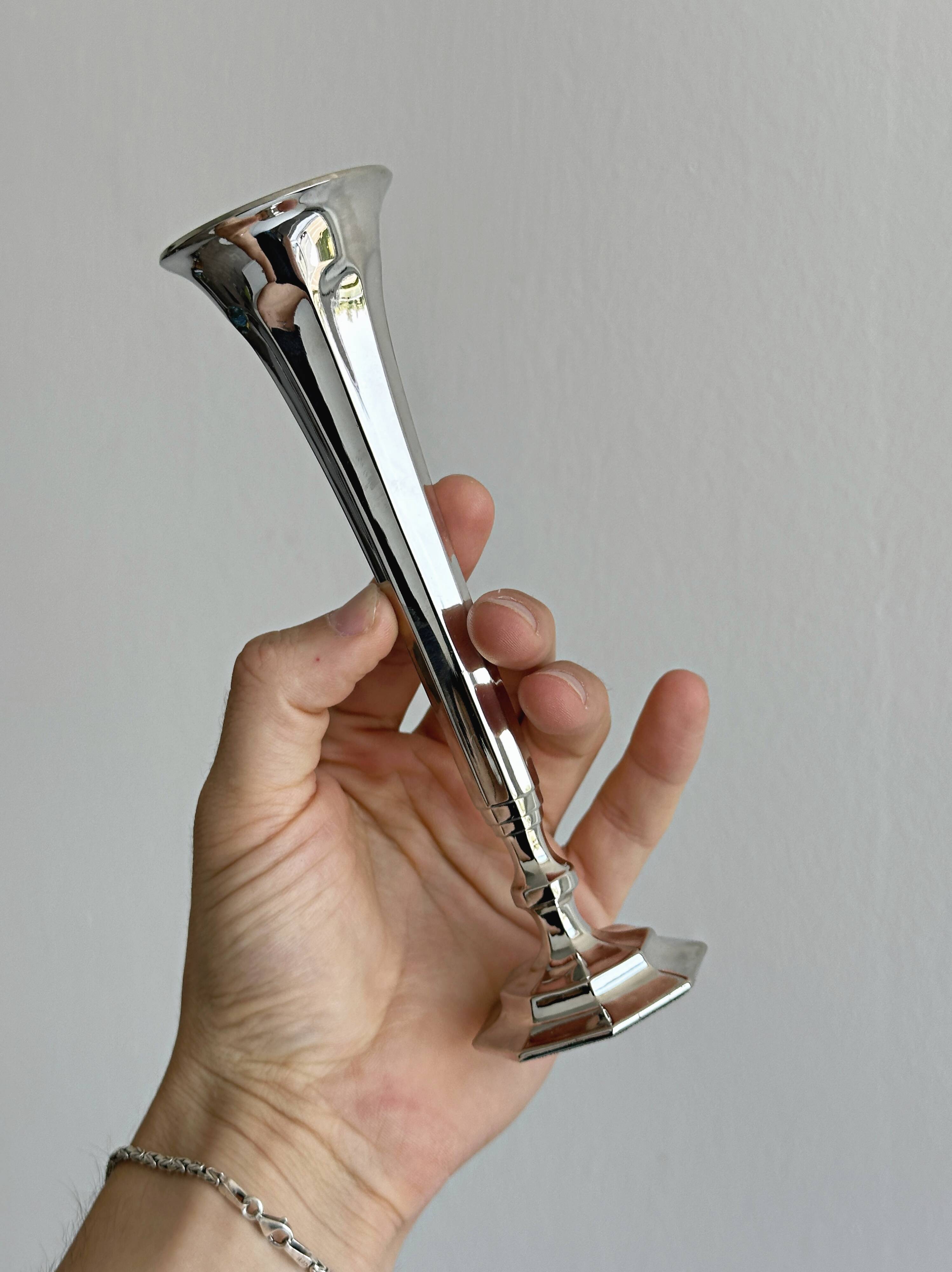 vase soliflore or candlestick in antique metal