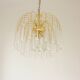 Paolo Venini-style pendant lamp – brass-plated,