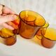 6 vintage Duralex coffee cups