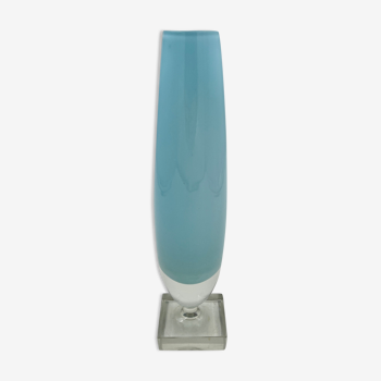 Sky blue opaline vase