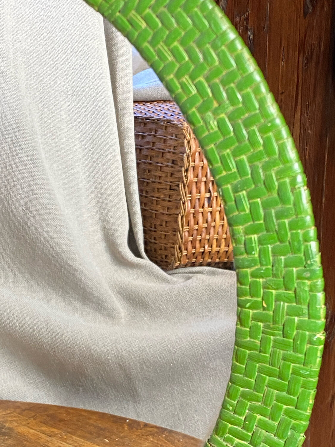 Wicker mirror