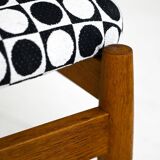 Vintage stool with original fabric