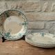 Set of 4 old opaque porcelain plates from Gien, Venice Terre de fer model