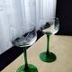 6 Alsace white wine glasses Ground floral decoration
