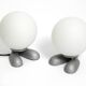 Pair of 1990s table lamps with a cast aluminum base by Sompex