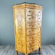 Commode Meuble De Rangement Louis XV En Loupe De Thuya Et Marbre, époque XI