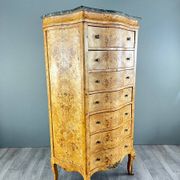 Louis XV Chest of Drawers in Thuja Burl and Marble, Period 11