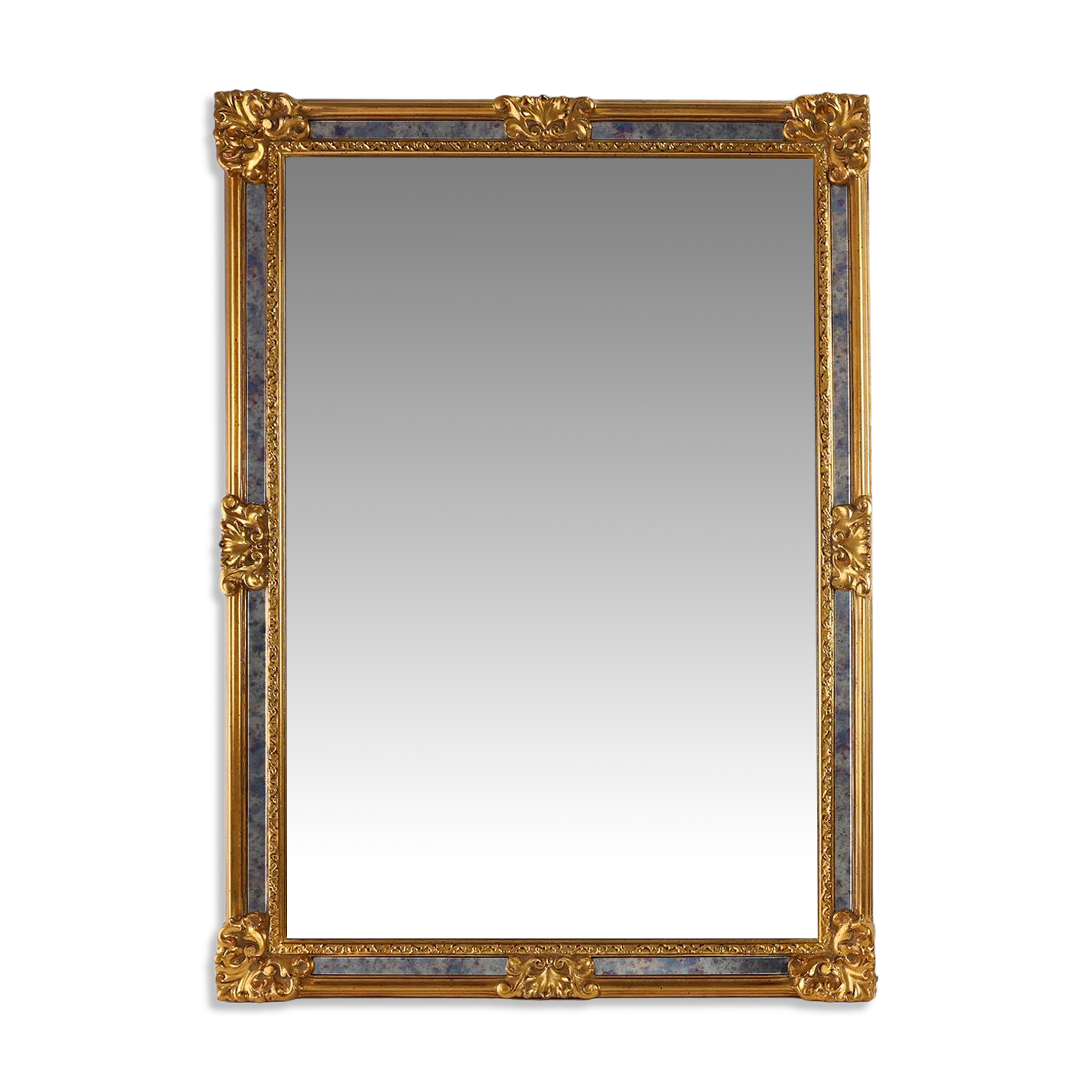 20th century Baroque Revival Mirror by Deknudt in gilded Resin, Belgium