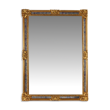 20th century Baroque Revival Mirror by Deknudt in gilded Resin, Belgium