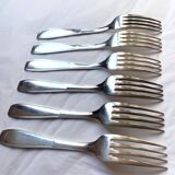 Christofle cutlery set - 11 fourchettes de table et 11 cuillères à soupe - Art déco - Métal argenté