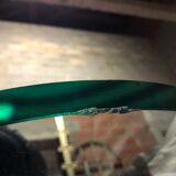 Paolo Piva's Italian leather sofa with rotating round glass shelves, 1980