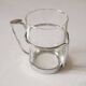 Lot de 4 tasses, verre et support en métal, Duralex France