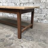 Old oak farm table industrial vintage early twentieth