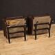 Pair of Italian design armchairs in skai