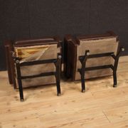Paire de fauteuils italiens en skai