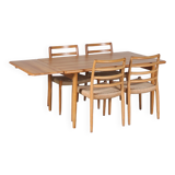 1970s Oak wooden dining set by Moller, Denmark