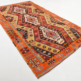 7x12 Scandinavian Kilim Rug, 205x384Cm