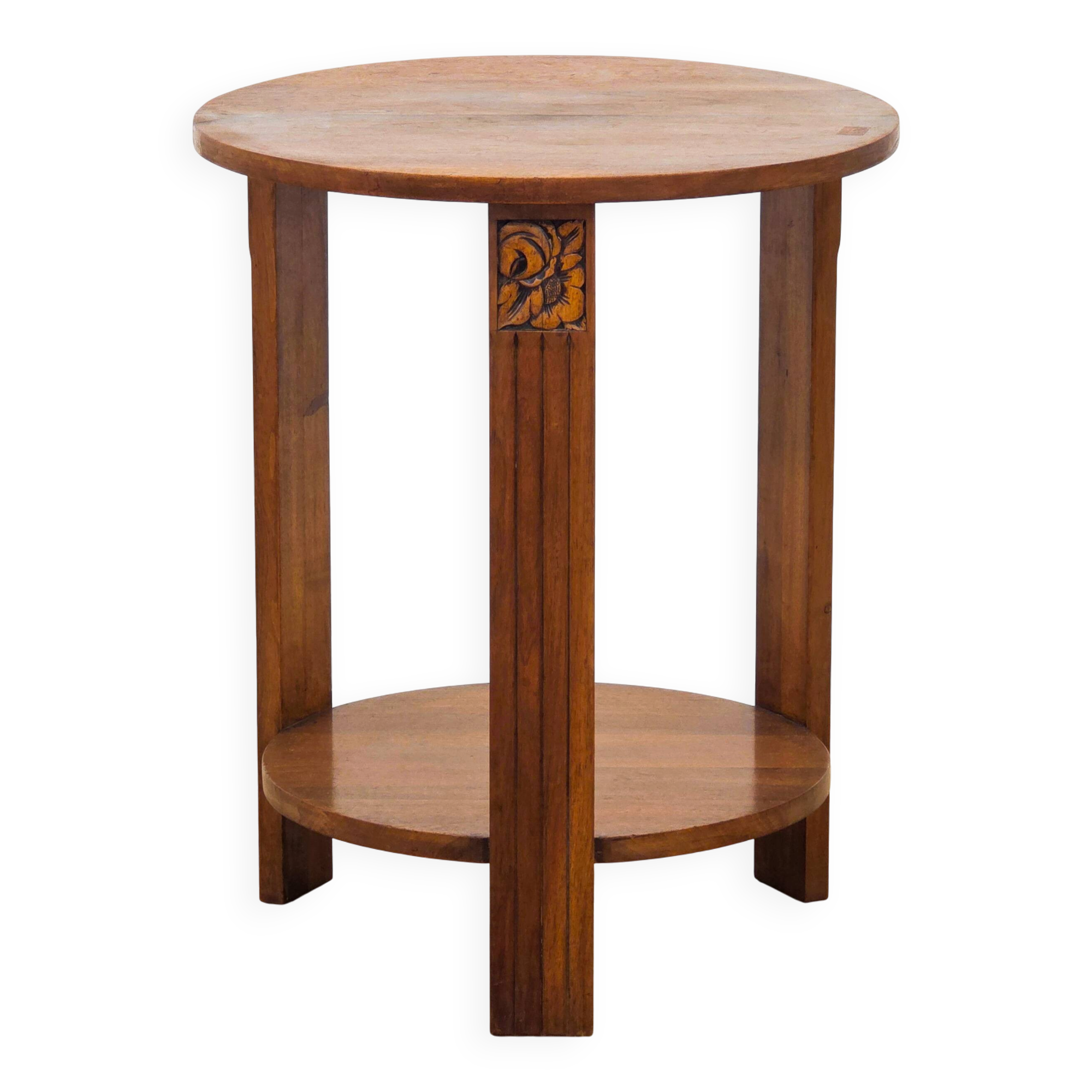 Side table / accent table in carved wood – Art Deco 1930