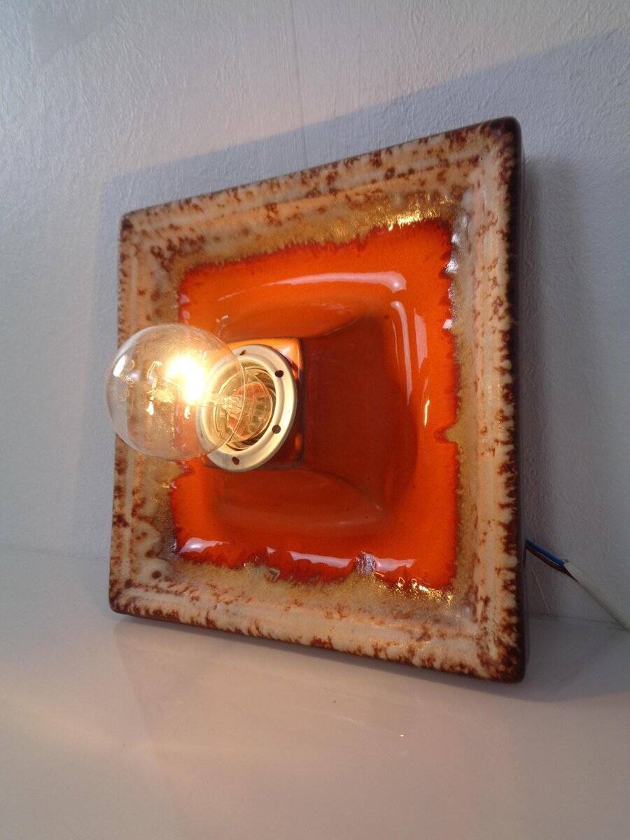 Pop Art Ceramic Wall Lamp, Germany, 1970s
