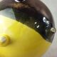 Antique sugar bowl, two-tone ceramic, Luc Lucchesi, from Vallauris