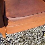 Club armchair in brown leather art deco 1930